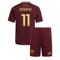 Camiseta AS Roma Artem Dovbyk #11 Primera Equipación Replica 2024-25 para niños mangas cortas (+ Pantalones cortos)